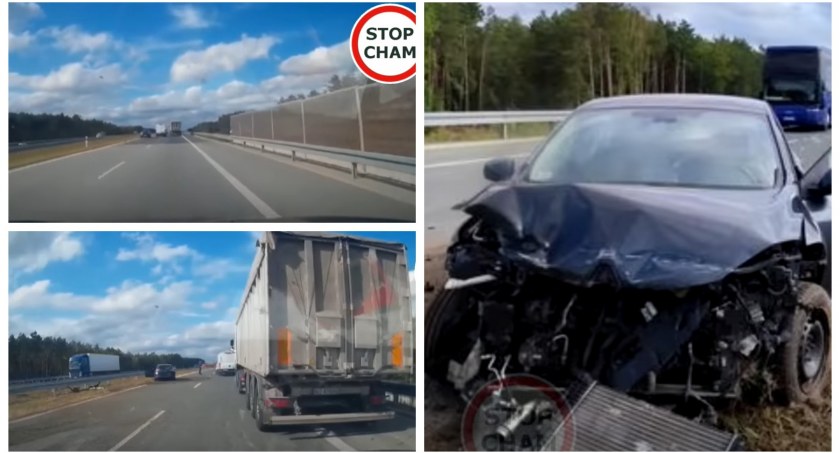 Zdjęcie: Bus zajechał drogę renault na S17