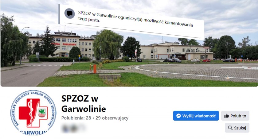 Zdjęcie: SPZOZ w Garwolinie zaczął działać w social mediach, mówiąc NIE hejtowi