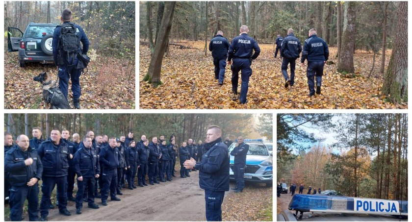 Zdjęcie: W ćwiczenia zaangażowano licznych policjantów i policyjnego psa