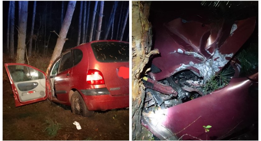 Zdjęcie: Na trasie W801 auto wypadło z drogi. Kierowca był pijany