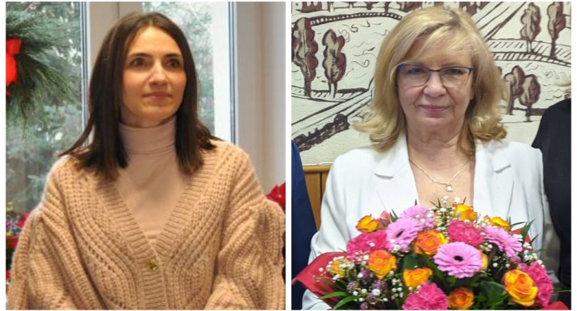 Zdjęcie: (od lewej) Aneta Mikulska i Krystyna Antolak - obecną dyrektor żłobka zastępuje była dyrektor Piątki