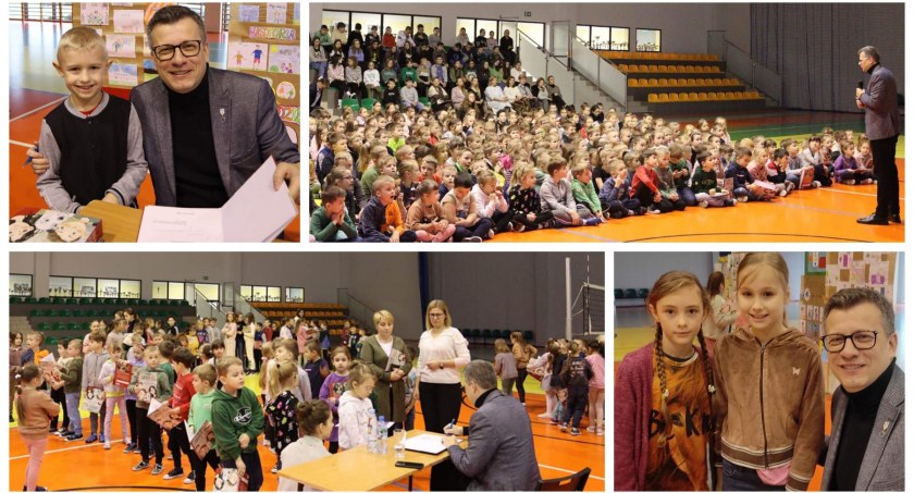 Zdjęcie: Kolejka dzieci po autografy Marka Michalaka była długa