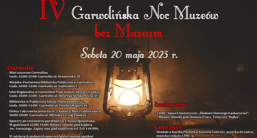Zdjęcie: Łapcie program IV Garwolińskiej Nocy Muzeów bez Muzeum! To miejsca, które po prostu musicie odwiedzić!