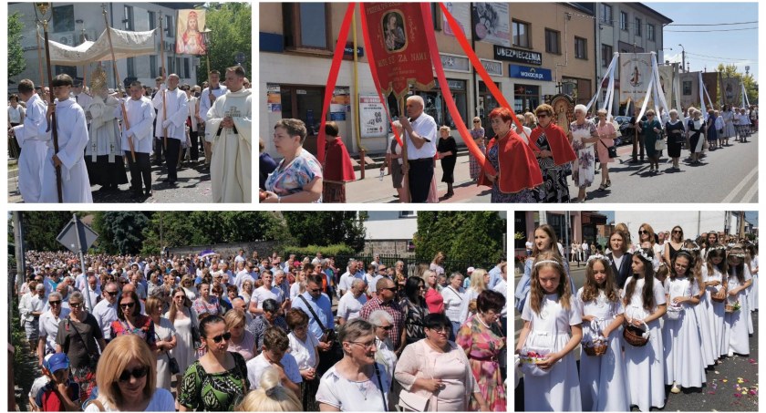Zdjęcie: W procesji z kolegiaty ulicami miasta przeszło kilka tysięcy osób.