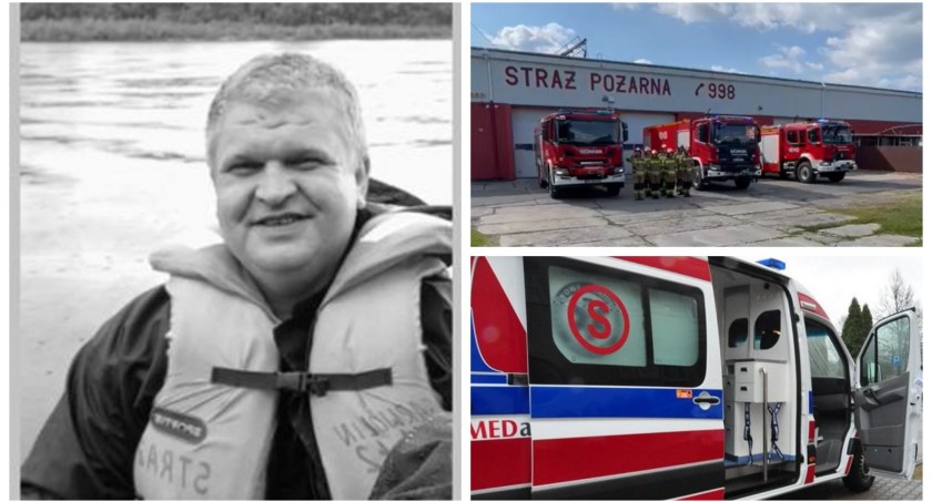 Zdjęcie: Zmarłemu strażakowi hołd oddali koledzy z PSP Garwolin. Ratownika żegna też SPZOZ i jednostki OSP