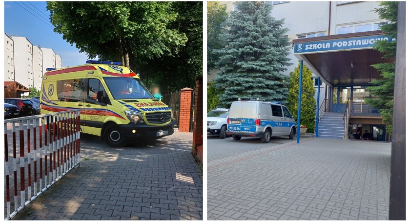 Zdjęcie: Karetkę wezwał pracownik szkoły. Na miejscu była także policja