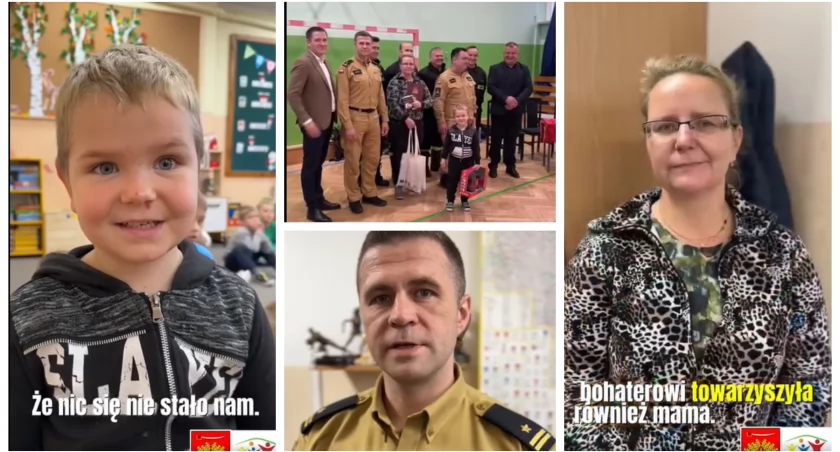 Zdjęcie: Mały, 5-letni Grześ jest bohaterem! Chłopiec uratował siostry i dom przed pożarem