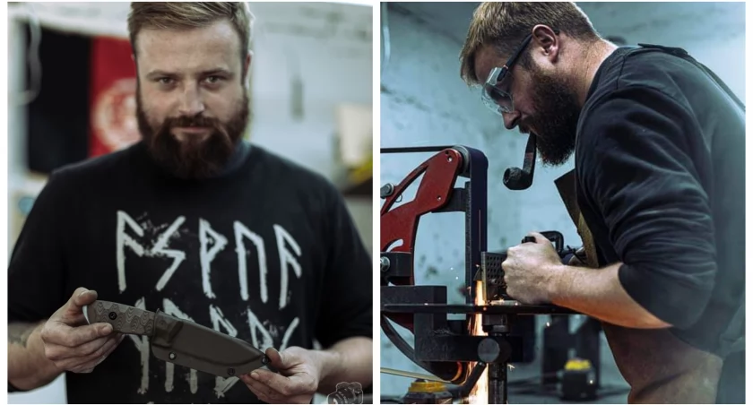 Zdjęcie: Michał Szczegot to knifemaker z Garwolina. Tworzy noże wojskowe, survivalowe i bushcraftowe