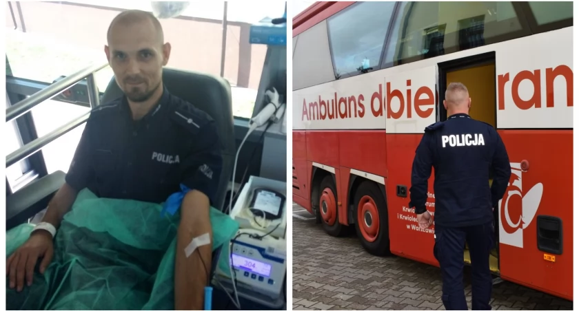 Zdjęcie: St. asp. Tomasz Pytlarczyk oddał potrzebującym ponad 30 litrów krwi. Aż ciężko uwierzyć, że kiedyś bał się igieł!