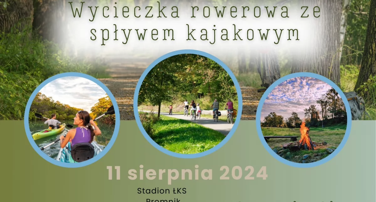W Powiecie, Wycieczka rowerowa spływem kajakowym - zdjęcie, fotografia
