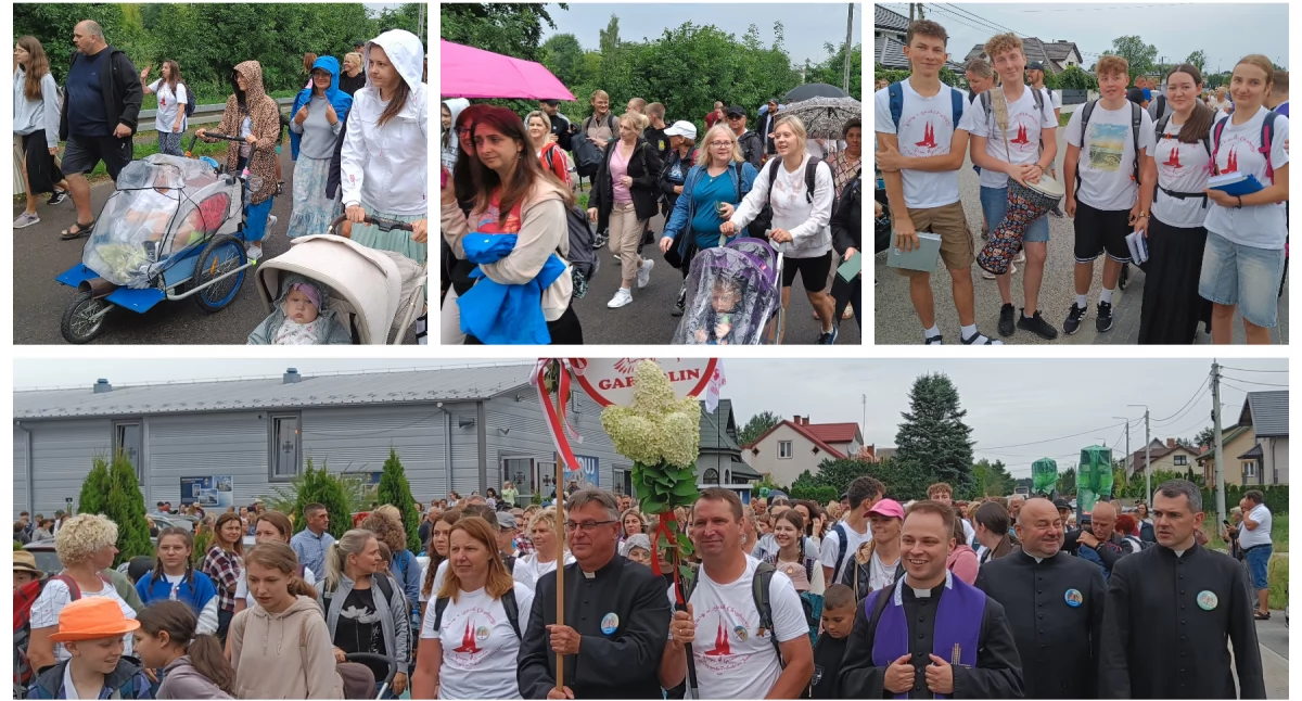 Inne Powiat, Wyruszyli deszczu! Pielgrzymi drodze Jasną Górę! - zdjęcie, fotografia