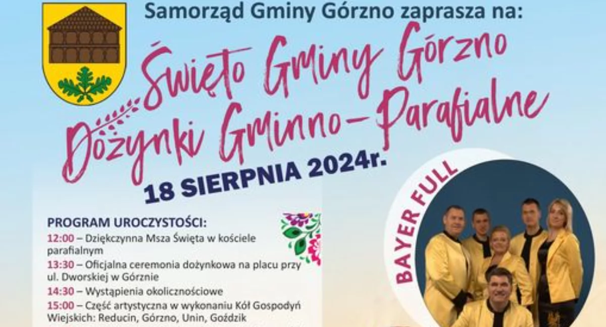 W Powiecie, Gwiazdy Święta Gminy Górzno dożynek Program świętowania - zdjęcie, fotografia