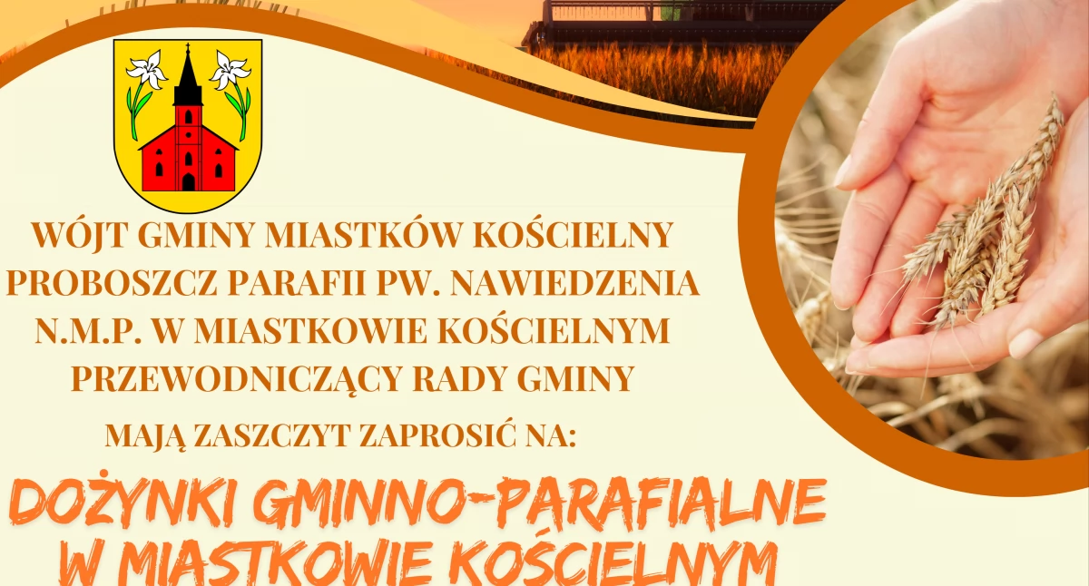 Uroczystości Powiat, Podzielą chlebem koniec żniw - zdjęcie, fotografia