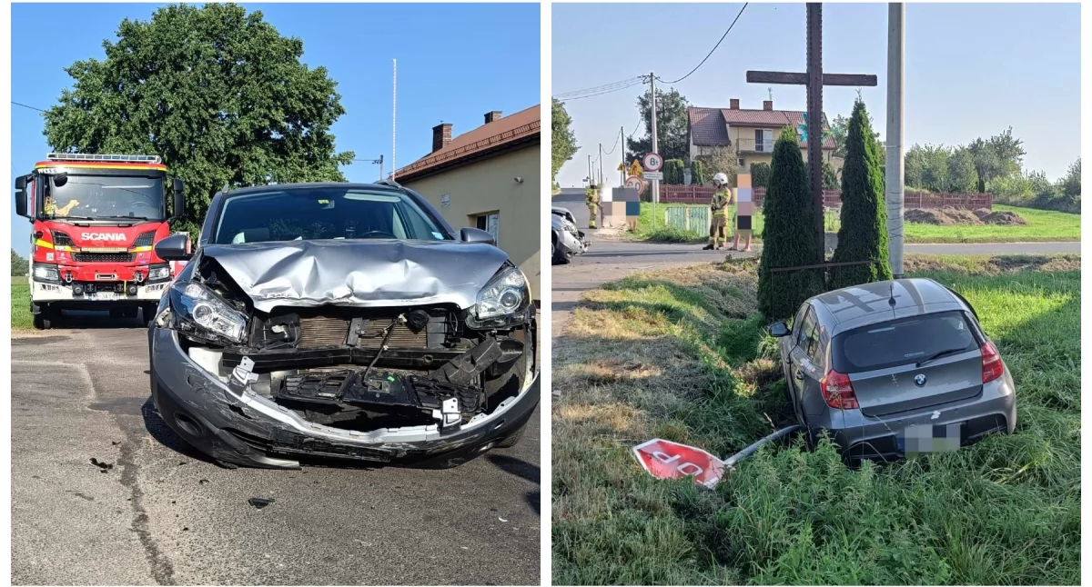 Wypadki drogowe , Kolejny wypadek skrzyżowaniu ścięło wylądowało rowie! Mieszkańcy boją dzieci - zdjęcie, fotografia