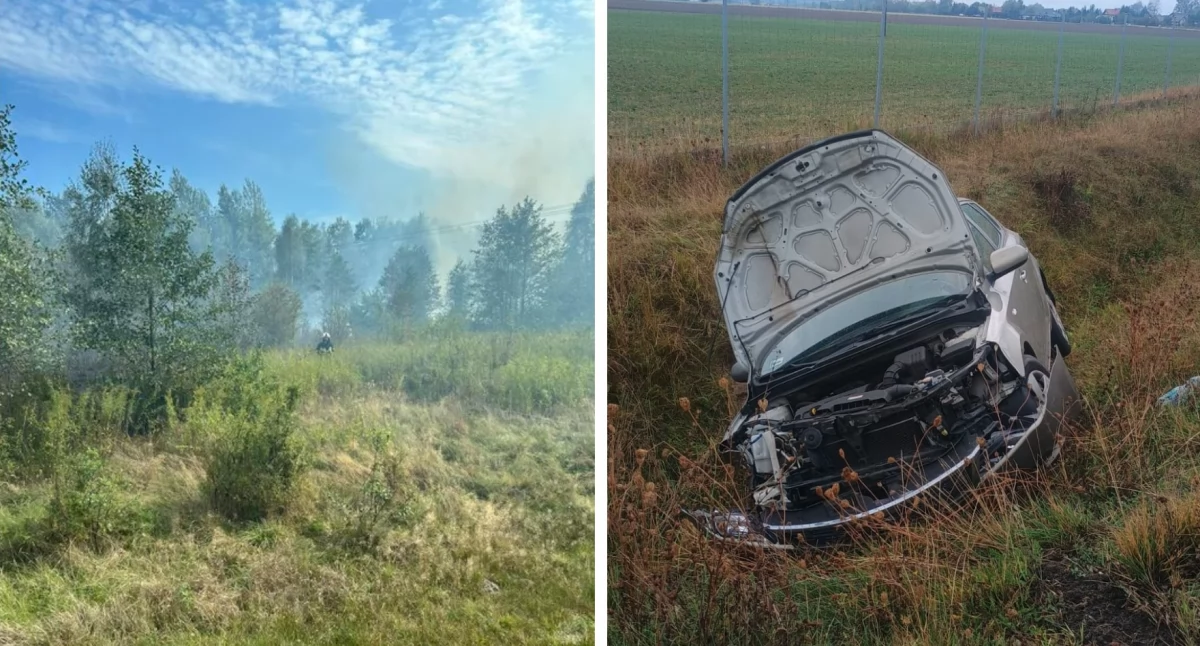 Pożary - interwencje straży, Pożar zdarzenia drogowe Strażacka kronika zdarzeń Garwolinie - zdjęcie, fotografia