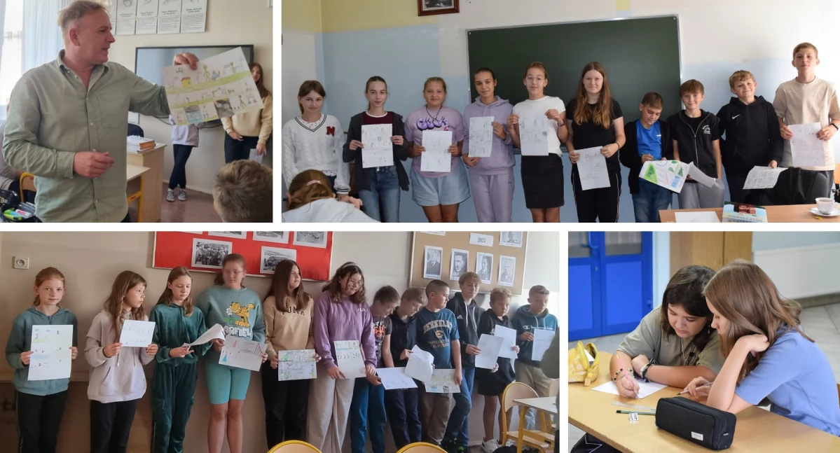 Inne Powiat, Młodzież tworzyła komiksy pisarzem Zbigniewem Masternakiem - zdjęcie, fotografia