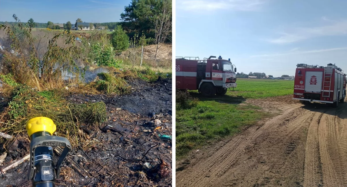 Pożary - interwencje straży, Paliło wysypisko - zdjęcie, fotografia