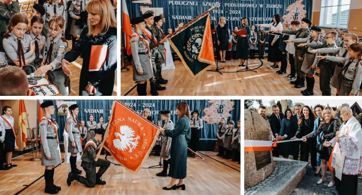 Uroczystości Powiat, Patron sztandar lecie szkoły - zdjęcie, fotografia