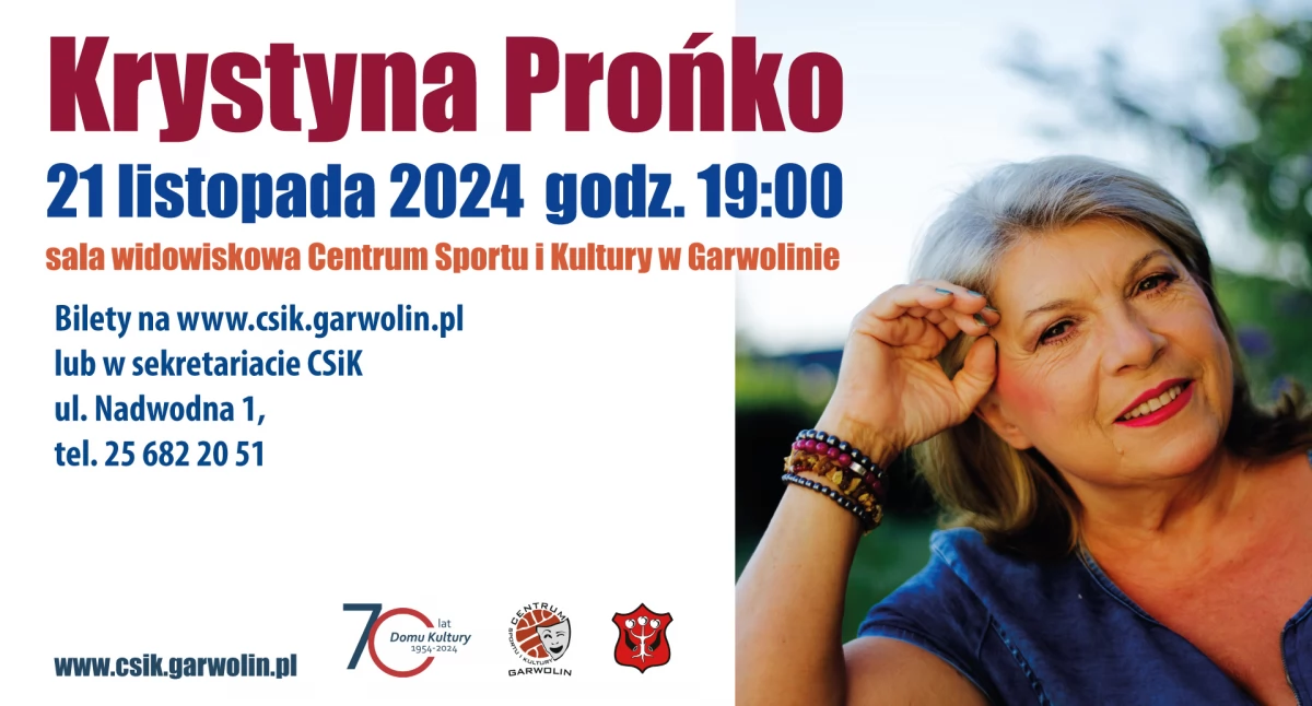 W Garwolinie, Krystyna Prońko wystąpi Garwolinie - zdjęcie, fotografia