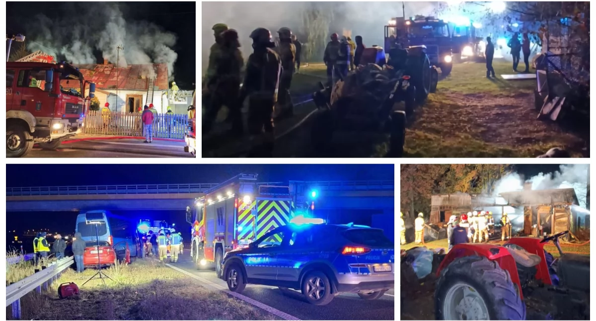 Pożary - interwencje straży, Poważne zdarzenia heroiczna walka strażaków Kronika zdarzeń Garwolinie - zdjęcie, fotografia