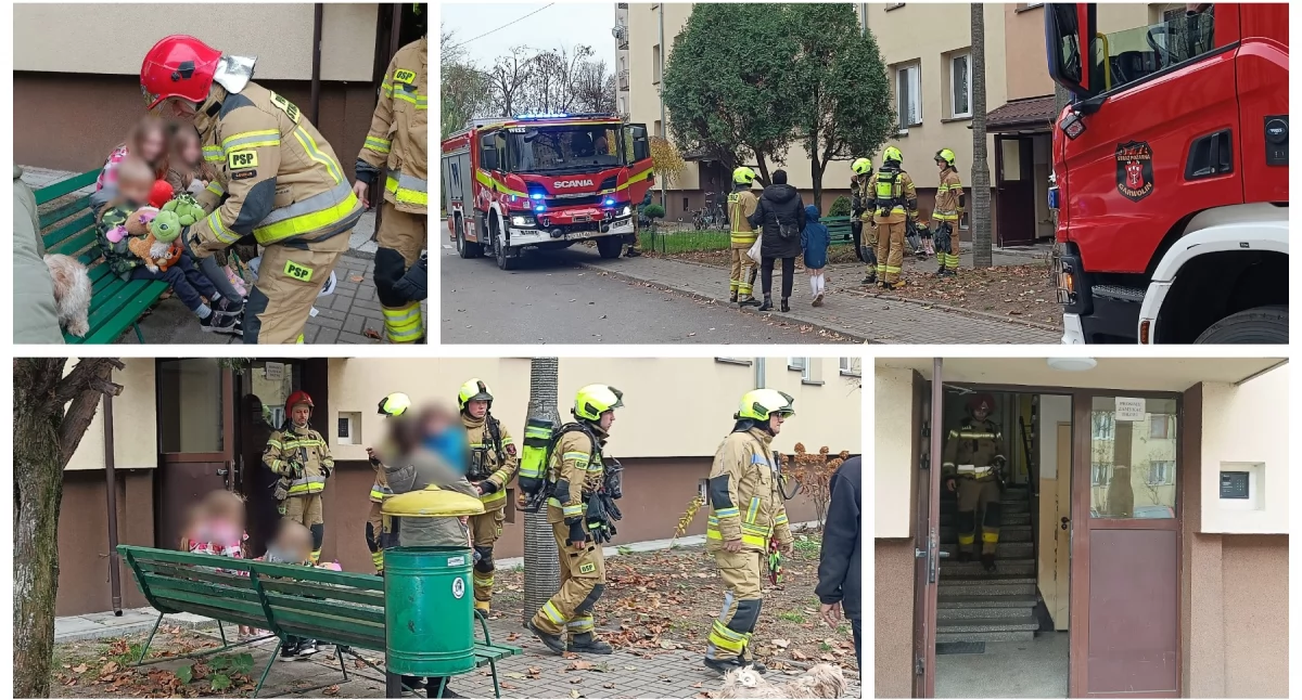 Pożary - interwencje straży, Akcja straży osiedlu ważny przekaz czwórki dzieci! - zdjęcie, fotografia