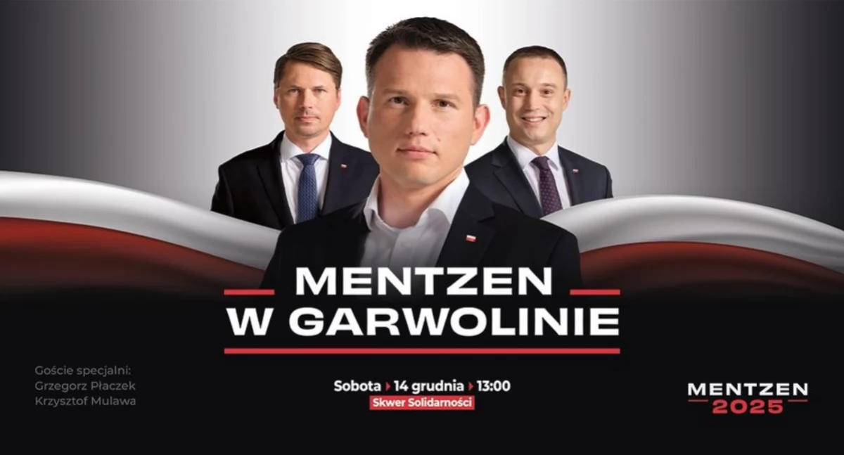 W Garwolinie, Sławomir Mentzen odwiedzi powiat Wybieracie spotkanie kandydatem prezydenta Polski - zdjęcie, fotografia