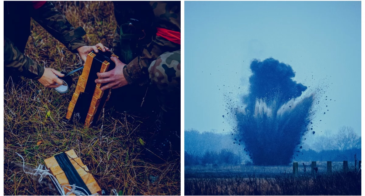 Inne Ciekawostki, Detonują kilkaset kilogramów materiałów wybuchowych - zdjęcie, fotografia