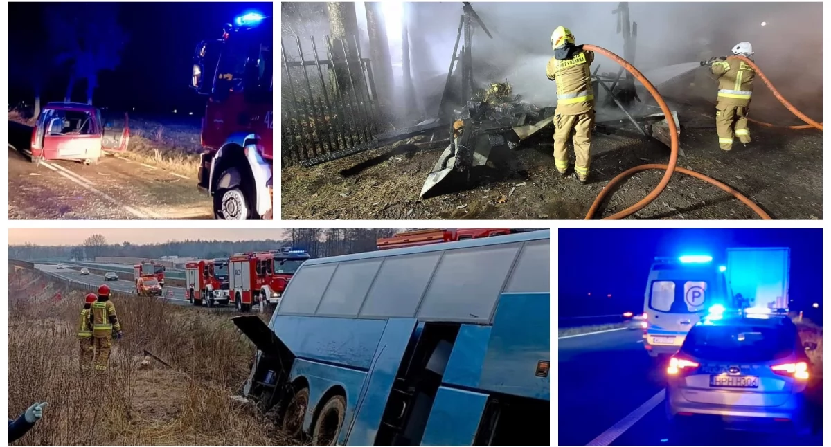 Pożary - interwencje straży, Strażacka kronika zdarzeń Garwolinie wypadki kolizje pożary - zdjęcie, fotografia