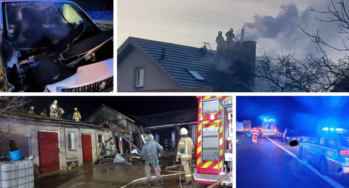 Pożary - interwencje straży, Strażacka kronika zdarzeń Garwolinie pożary powalone drzewa kolizja - zdjęcie, fotografia