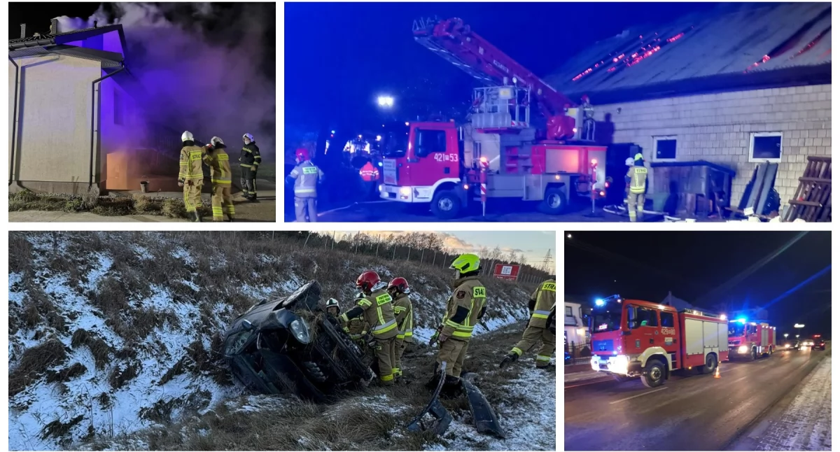 Pożary - interwencje straży, Strażacka kronika zdarzeń Garwolinie Wypadki kolizje pożary - zdjęcie, fotografia