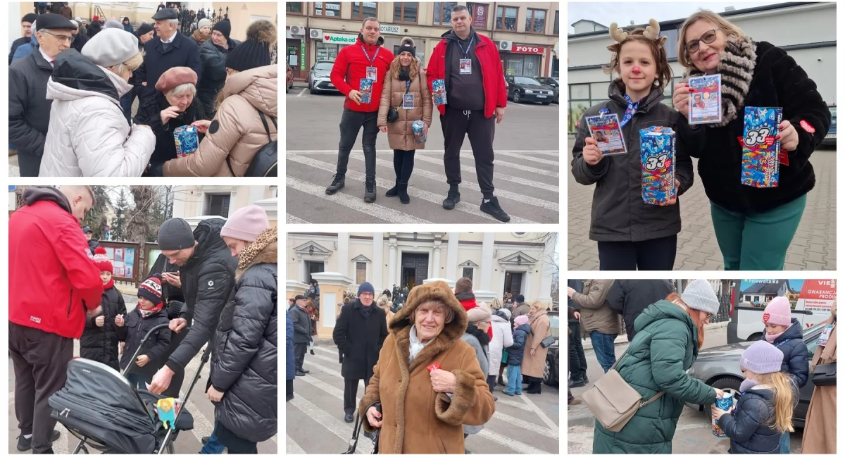 Charytatywnie, Wolontariusze kwestują WOŚP! Dziś jeszcze koncerty licytacje światełko nieba! - zdjęcie, fotografia