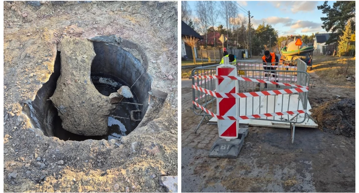 Inne Powiat, Uszkodzona studnia kanalizacyjna Wystąpią czasowe utrudnienia - zdjęcie, fotografia