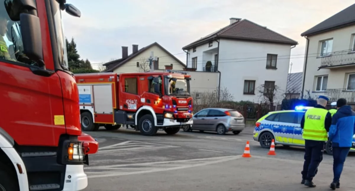 Wypadki drogowe , Wypadek skrzyżowaniu Garwolinie - zdjęcie, fotografia