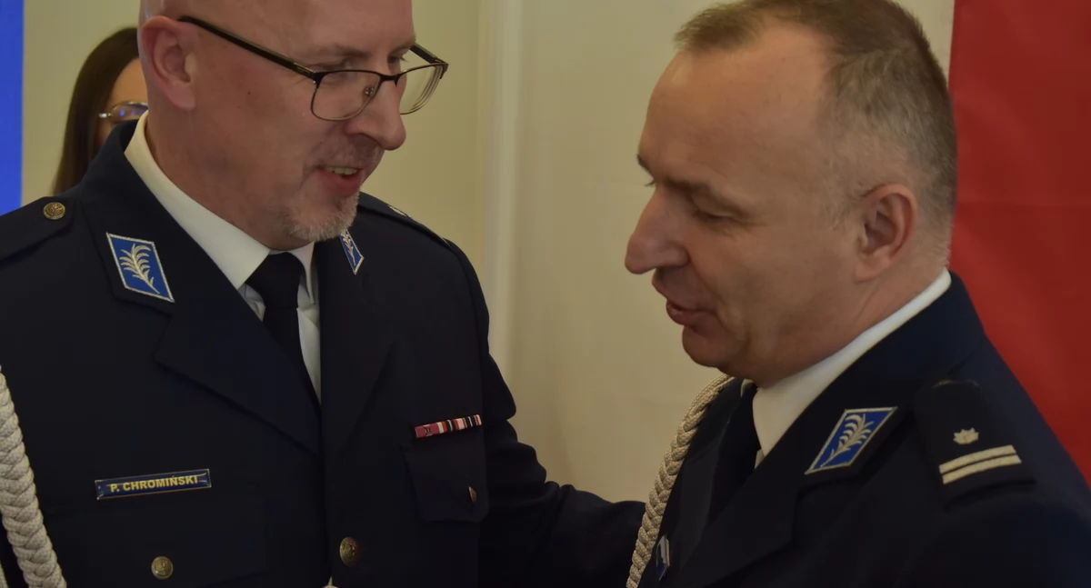 Inne Powiat, Chromiński Mularskiego Zmiana stanowisku komendanta powiatowego policji - zdjęcie, fotografia