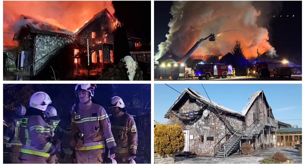 Pożary - interwencje straży, godzinach zakończyli dogaszanie Music przeszukiwanie pogorzeliska - zdjęcie, fotografia