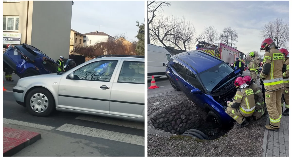 Wypadki drogowe , Toyota rowie doszło - zdjęcie, fotografia