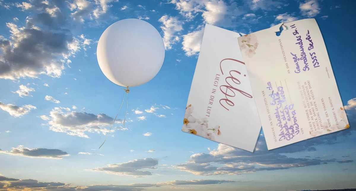 Inne Ciekawostki, Miłosna przesyłka nieba Balony Niemiec wylądowały Miastkowem - zdjęcie, fotografia