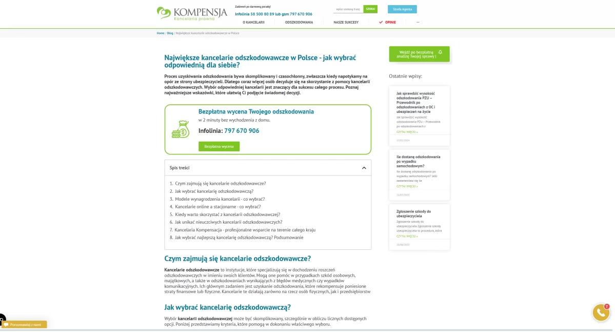 Artykuł Sponsorowany, działają kancelarie odszkodowawcze Kompensja - zdjęcie, fotografia