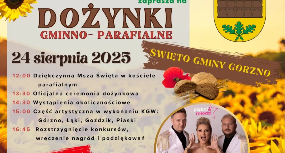 W Powiecie, Święto Gminy Dożynki Górznie Wystąpią Piękni Młodzi! - zdjęcie, fotografia