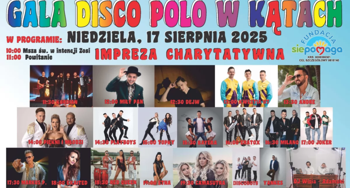 W Powiecie, Disco Kątach Muzyczna uczta sercem Sprawdźcie godziny koncertów! - zdjęcie, fotografia