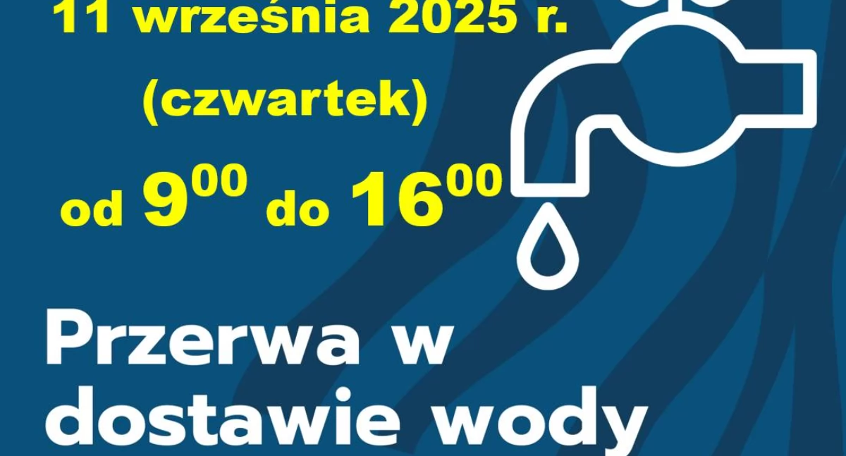 Będzie przerwa w dostawie wody. Gmina prosi o cierpliwość