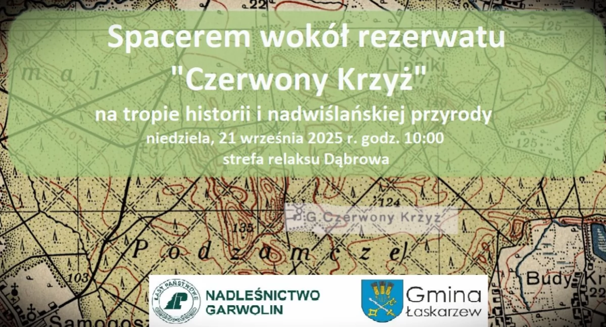 W Powiecie, Bezpłatny spacer wokół rezerwatu Czerwony Krzyż programie atrakcje dzieci ognisko - zdjęcie, fotografia