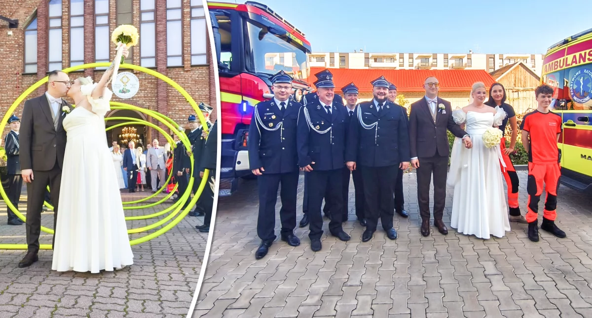 Inne Ciekawostki, Ślub strażaka ratowniczki medycznej Życzenia Kamila Karoliny! - zdjęcie, fotografia