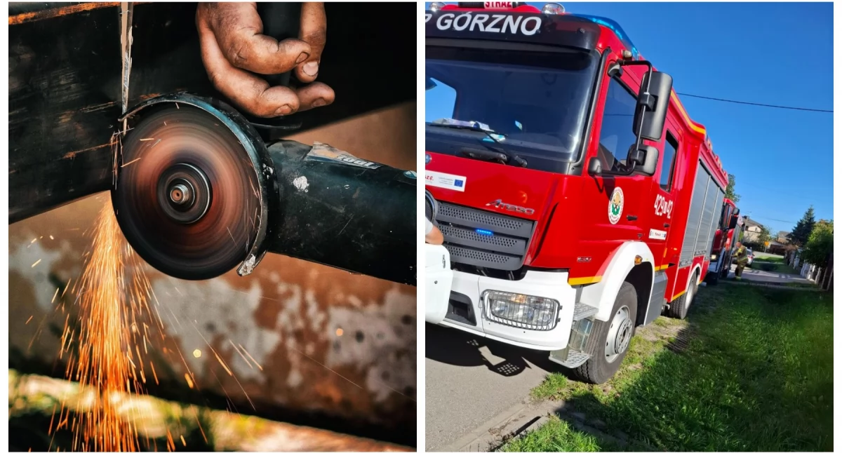 Inne Powiat, Nieszczęśliwy wypadek pracy diaksem - zdjęcie, fotografia