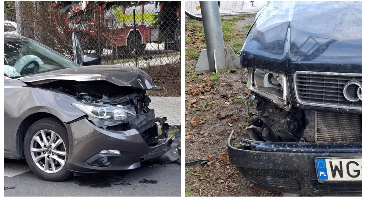 Poważna kolizja: Kierowca mazdy nie ustąpił pierwszeństwa audi ZDJĘCIA