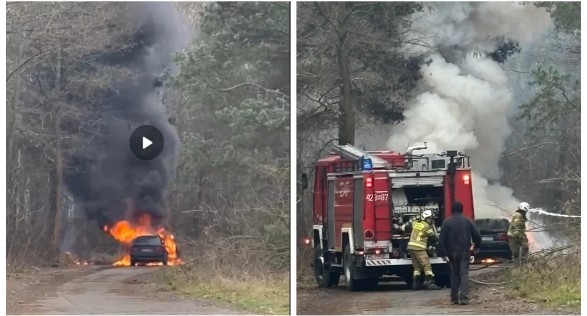 O włos od tragedii na stacji paliw! Kierowca ryzykował życiem. Pojazd stanął w płomieniach