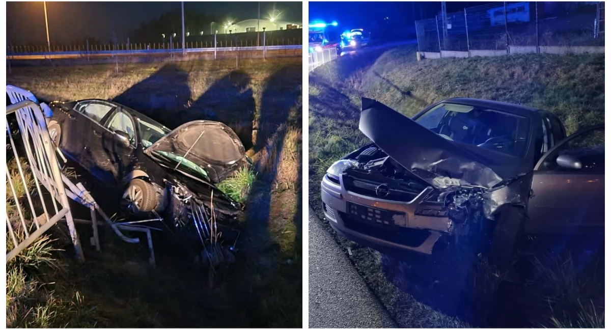 Wypadki drogowe , Duża siła uderzenia kierownicą kompletnie pijany latek - zdjęcie, fotografia