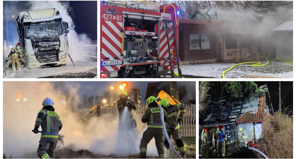 Pożary - interwencje straży, Intensywny tydzień strażaków Kronika zdarzeń grudnia - zdjęcie, fotografia