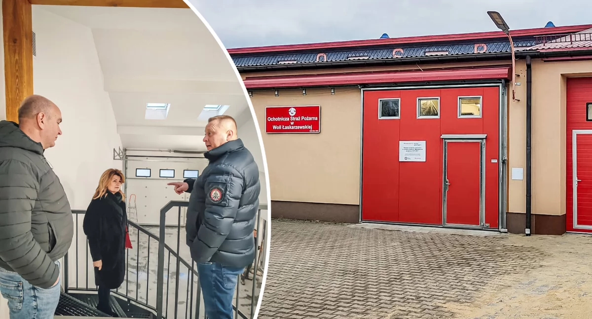 Zdjcie: 23 grudnia zakończono i odebrano prace budowlane przy inwestycji pod nazwą „Rozbudowa garażu przy OSP Wola Łaskarzewska”, fot. Gmina Łaskarzew