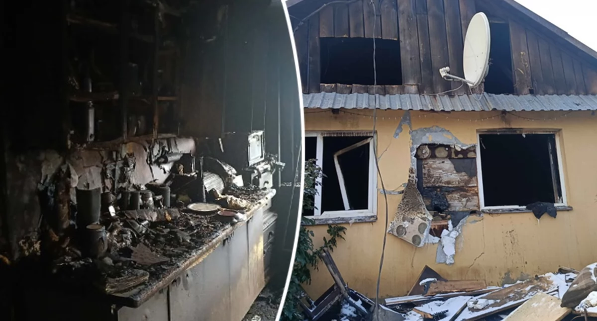 Zdjcie: Do pożaru doszło w Wigilię około godziny 6 rano. Jakub i jego narzeczona spali w domu przy ulicy Starowiejskiej w Rębkowie